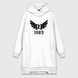 Женское худи-платье Крылатый 1989, цвет: белый