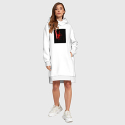 Женское худи-платье Вейдер с мечом во тьме, цвет: белый — фото 2