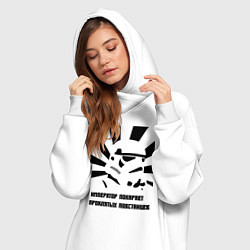 Женское худи-платье Император покарает повстанцев, цвет: белый — фото 2