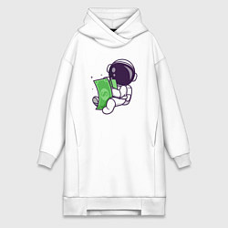 Женская толстовка-платье Космонавт и доллары