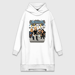 Женская толстовка-платье Металлика мультяшный стиль