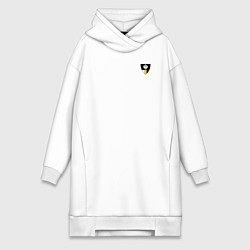 Женское худи-платье Щит с гербо Российской Империи Христианский, цвет: белый