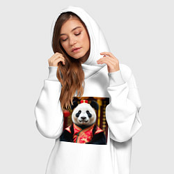 Женское худи-платье Императорская панда, цвет: белый — фото 2