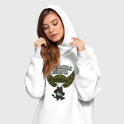 Женское худи-платье Крылатая пехота, цвет: белый — фото 2