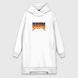 Женская толстовка-платье Doom ultimate logo