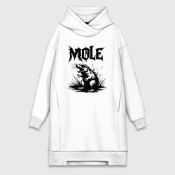 Женская толстовка-платье Крот в ярости