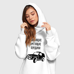 Женское худи-платье Хрустящие передачи, цвет: белый — фото 2