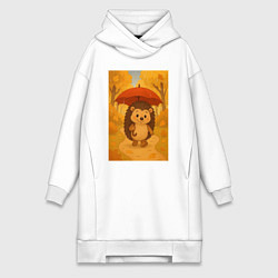 Женская толстовка-платье Ёжик с зонтом