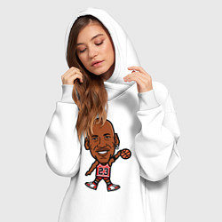 Женское худи-платье Малыш Джордан, цвет: белый — фото 2