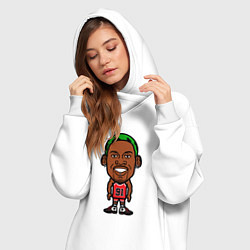 Женское худи-платье Малыш Родман, цвет: белый — фото 2