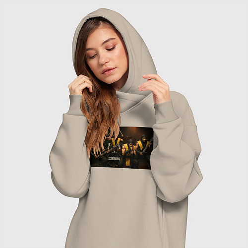 Женская толстовка-платье Sorpions Mortal Kombat / Миндальный – фото 3