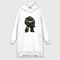 Женская толстовка-платье Космодесантник в темной броне