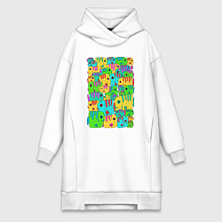 Женская толстовка-платье Яркие тропические рыбки