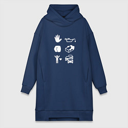 Женская толстовка-платье Руки в масле - я люблю автомобили