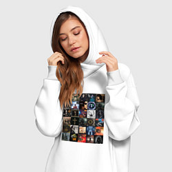 Женское худи-платье Ozzy Osbourne - обложки, цвет: белый — фото 2