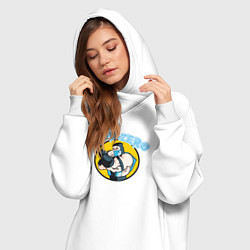 Женское худи-платье Sub-zero fighter, цвет: белый — фото 2