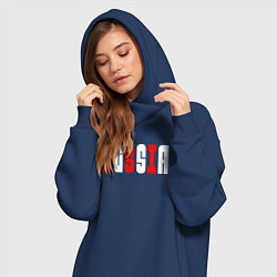 Женское худи-платье USA - Russia, цвет: тёмно-синий — фото 2