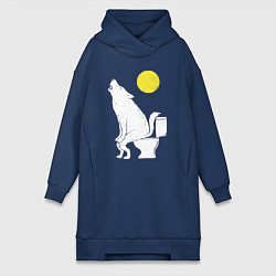 Женская толстовка-платье Срущий волк