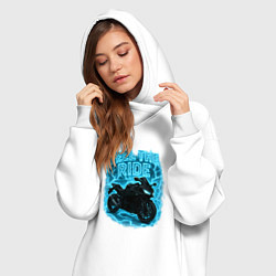 Женское худи-платье Feel the ride, цвет: белый — фото 2