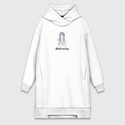 Женская толстовка-платье Уэнсдей и вещь скетч