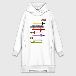 Женская толстовка-платье Adventure time swords