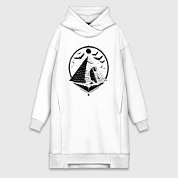 Женская толстовка-платье Сфинкс в пирамиде