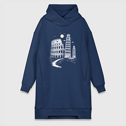 Женская толстовка-платье Величие Италии