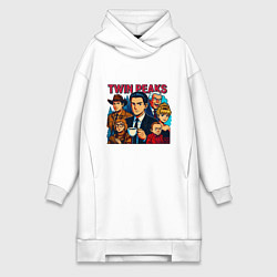 Женское худи-платье Twin Peaks Multi, цвет: белый