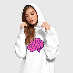 Женское худи-платье Pinky brain, цвет: белый — фото 2