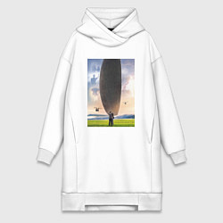 Женское худи-платье Прибытие, цвет: белый