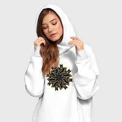 Женское худи-платье Калейдоскоп Бэтмена, цвет: белый — фото 2