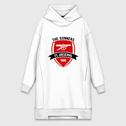 Женское худи-платье FC Arsenal: The Gunners, цвет: белый