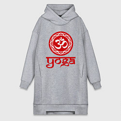 Женское худи-платье OM Yoga, цвет: меланж