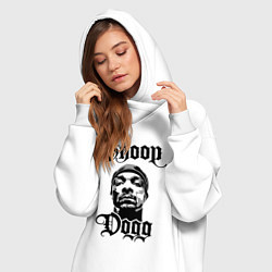 Женское худи-платье Snoop Dogg Face, цвет: белый — фото 2