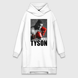 Женское худи-платье Mike Tyson, цвет: белый