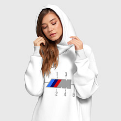 Женское худи-платье BMW, цвет: белый — фото 2