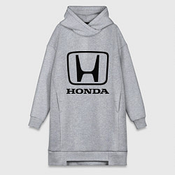 Женское худи-платье Honda logo, цвет: меланж