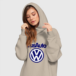 Женское худи-платье Volkswagen Das Auto, цвет: миндальный — фото 2