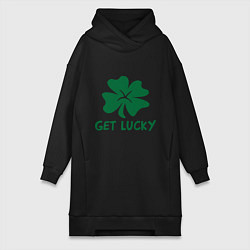 Женское худи-платье Get lucky, цвет: черный