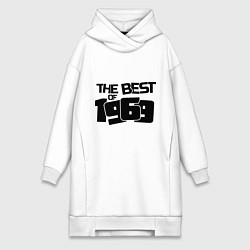 Женское худи-платье The best of 1969, цвет: белый