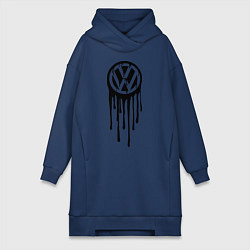 Женское худи-платье Volkswagen, цвет: тёмно-синий