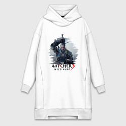 Женское худи-платье The Witcher 3, цвет: белый