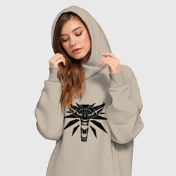 Женское худи-платье The Witcher 3, цвет: миндальный — фото 2