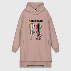 Женское худи-платье Radiohead Peoples, цвет: пыльно-розовый