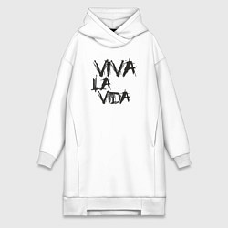 Женское худи-платье Viva La Vida, цвет: белый