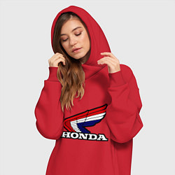 Женское худи-платье Honda, цвет: красный — фото 2