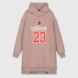 Женское худи-платье Jordan 23, цвет: пыльно-розовый