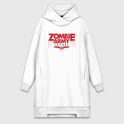 Женское худи-платье Zombie Army Trilogy, цвет: белый
