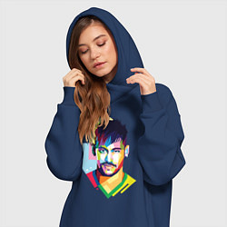 Женское худи-платье Neymar: fun-art, цвет: тёмно-синий — фото 2