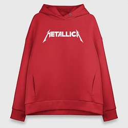 Толстовка оверсайз женская Metallica, цвет: красный
